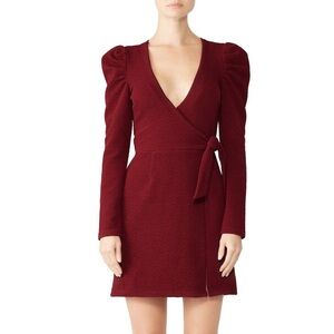 Elegant Red Long Sleeve Dress